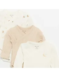 Set of 3 Long-Sleeved Bodysuits WHITE - 2