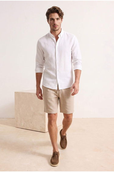 White Regular Men's Shirt