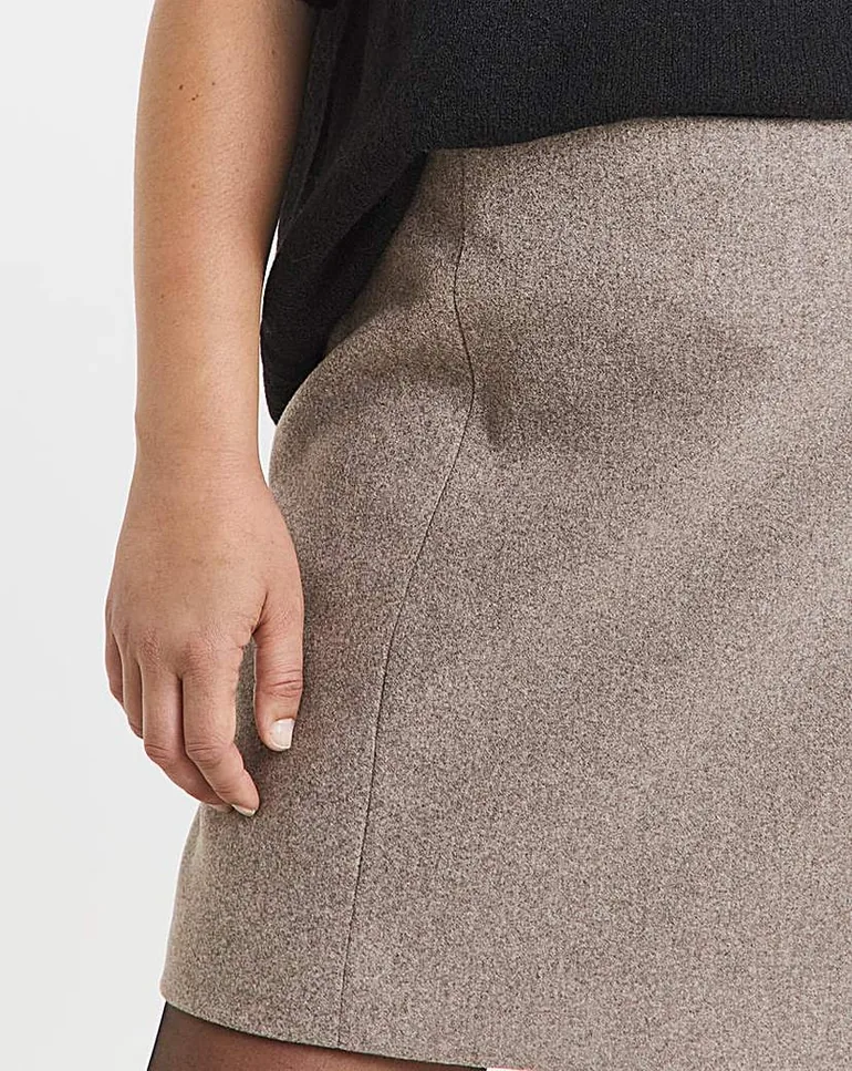 Wool Look Mini Skirt - 3