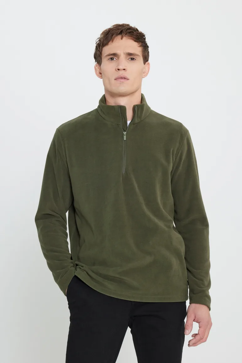 Men's Khaki Sweatshirt Fleece