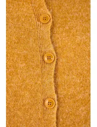 Wardrobe Essentials Mustard Alpaca Wool Blend Basic Knitwear Cardigan - 2