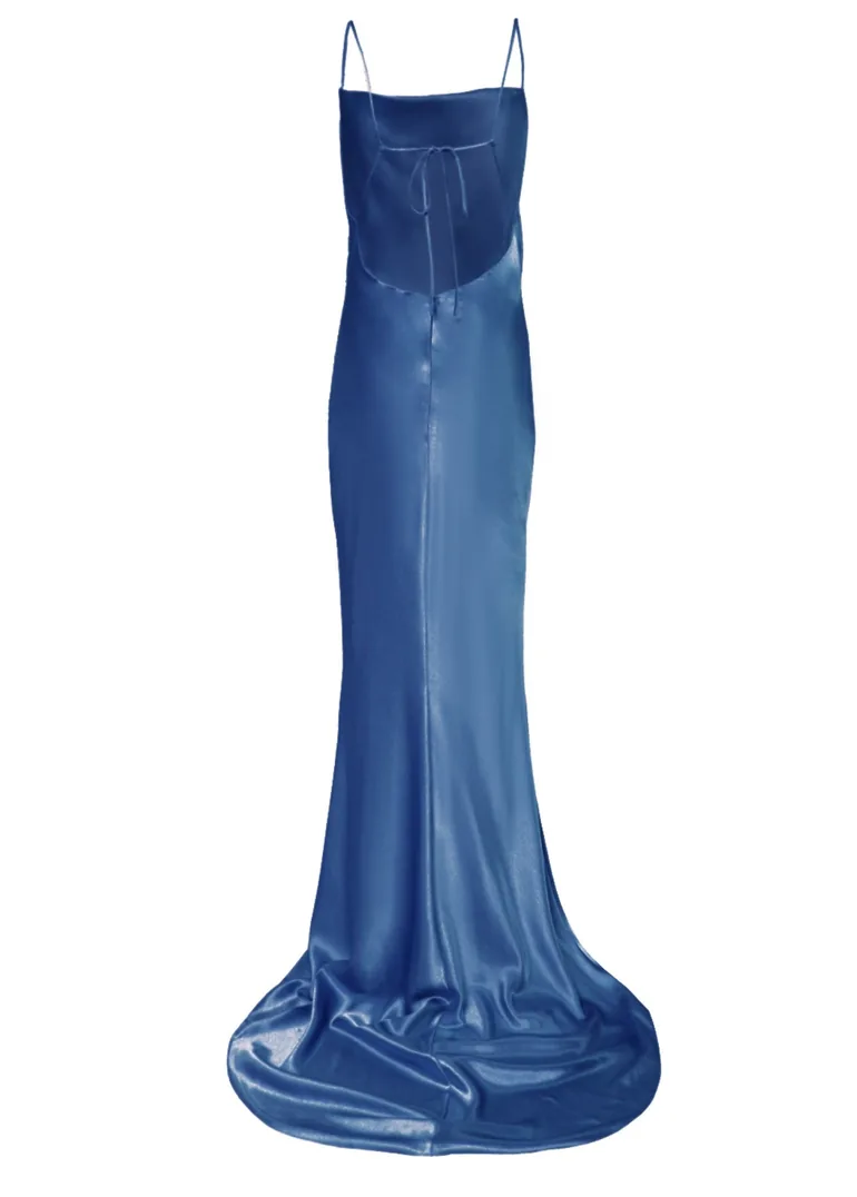 Pippa Navy Bridesmaid Cowl-Neck Slip Dress - 4