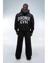 Man Active Bronx Gym Oversized Boxy Hoodie - black - 3
