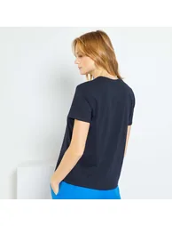 Plain jersey T-shirt black - 3