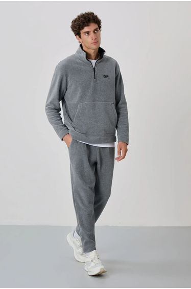 TOMMY Men's Polyester Fleece Sweatshirt And Pants Set