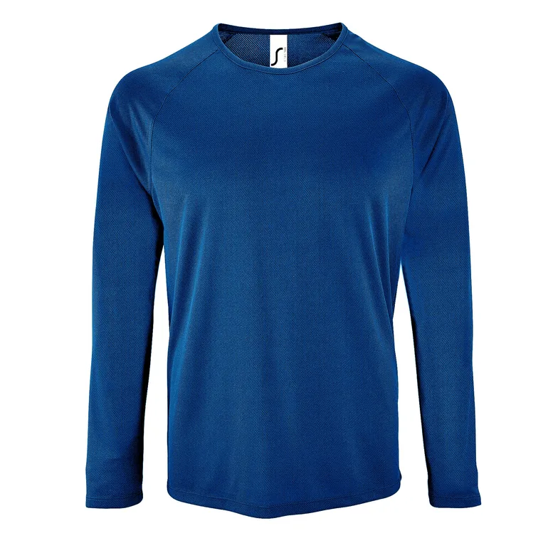 SOLS Mens Sporty Long Sleeve Performance T-Shirt - Royal Blue