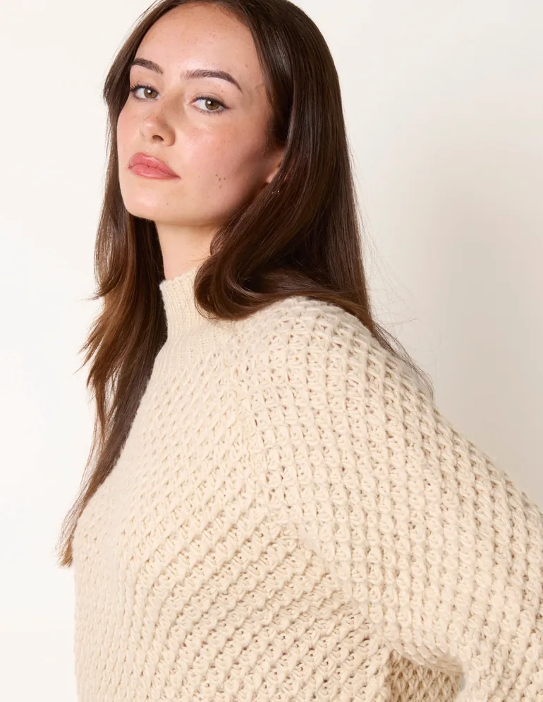 Waffle Knit Jumpers - 1