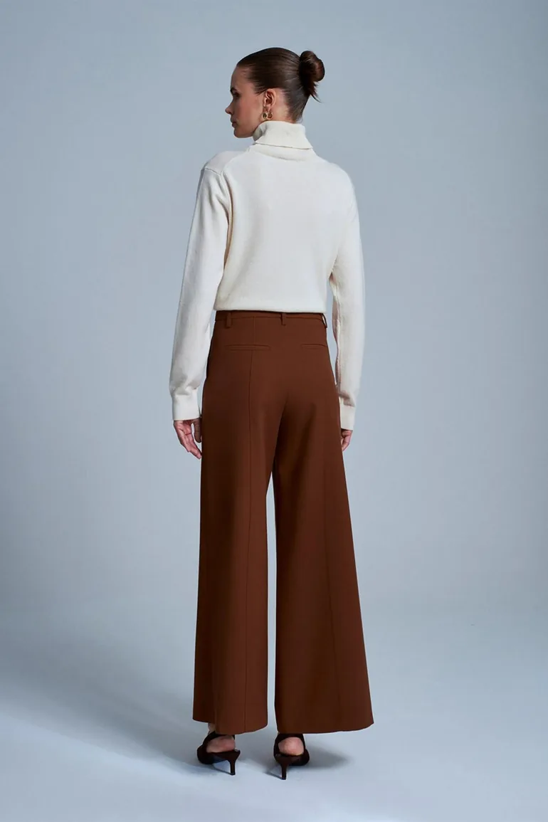 Dilvin Wide-Leg Crepe Trousers - 2