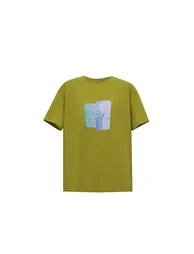 Abstract Printed Embroidered T-Shirt - 5