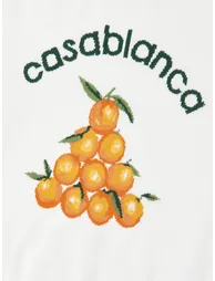 Casablanca Kids Orange Print Sweatshirt in White - 2