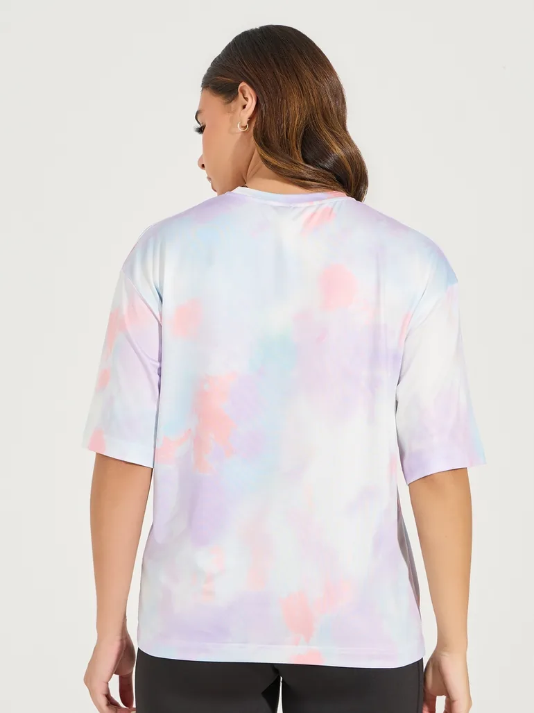 Tie Dye Boxy Fit Short Sleeve Top - 4