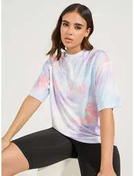 Tie Dye Boxy Fit Short Sleeve Top - 1