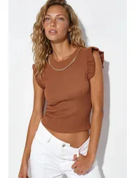 BDART Embroidered Textured Crew Neck Blouse - 3