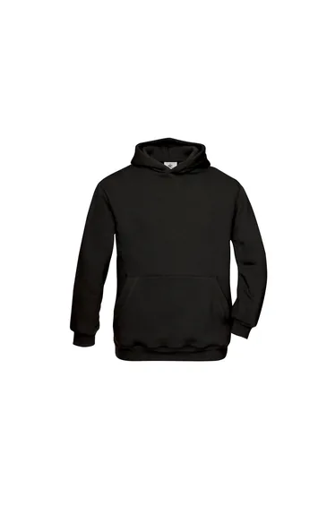 B&C Childrens/Kids Plain Hooded Sweatshirt/Hoodie - Black