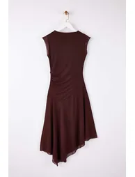 Brown Midi Knitted Dress - 3
