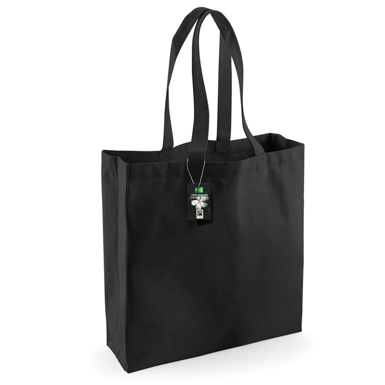 Westford Mill Cotton Classic Shopper Bag (21 Litres) - Black