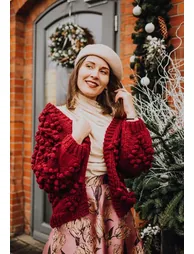 Knit Your Love Cardigan in Wine - 5