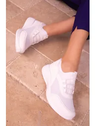 Women's White Sneakers - 2