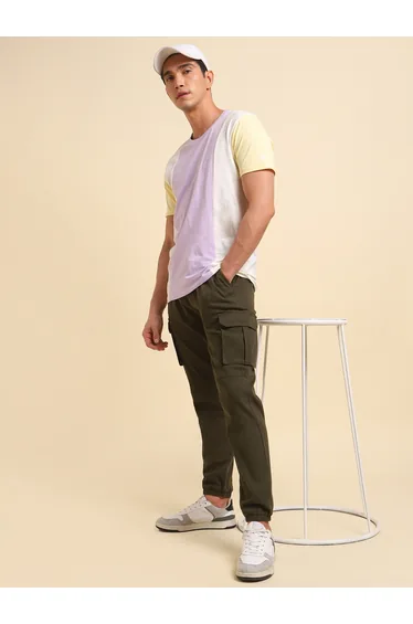 Mid Rise Regular Fit Trousers with Cargo Pockets