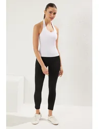 White Brushed Scuba Standard Blouse