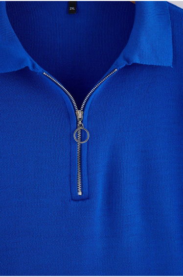 Saks Polo Collar Zipper Detailed Knitwear Sweater product thumbnail 3