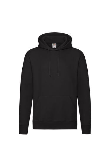 Fruit of the Loom Mens Premium Hoodie - Black