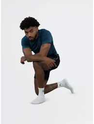 Pack of 3 - White Short Crew Dry Touch Socks