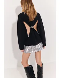 Petite Multi Sequin Mini Skirt - 2
