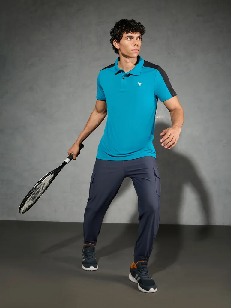 Men Color Block Relaxed Fit Polo