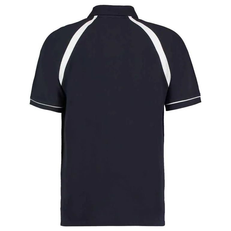 Kustom Kit Mens Oak Hill Piqué Polo Shirt - Navy/White - 1