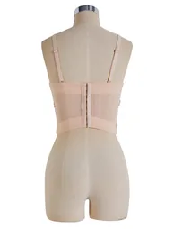 Tapework Lace Sequins Beaded Bustier Top in Apricot for Bridal Showers & Cocktail Parties - 7