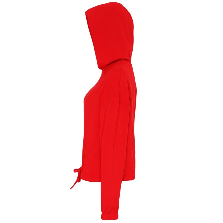TriDri Womens/Ladies Cropped Oversize Hoodie - Fire Red - 2