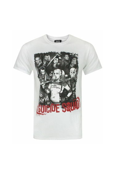 Suicide Squad Mens Group T-Shirt - White