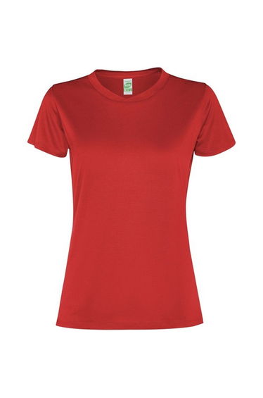 Roly Womens/Ladies Slam Short-Sleeved Sports T-Shirt - Red