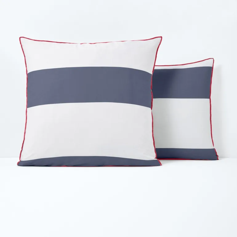 غطاء وسادة قطن برسمة مخططة