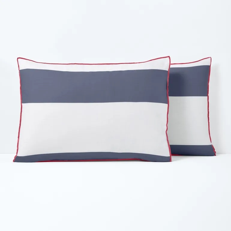 غطاء وسادة قطن برسمة مخططة - 2