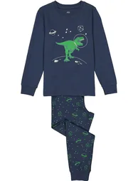 Cotton Jersey Pyjamas with Glow-in-The Dark Print
