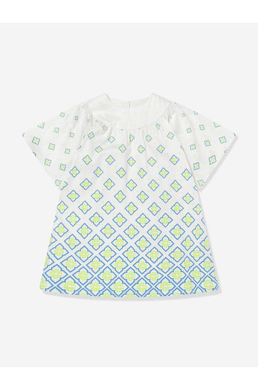 Casablanca Girls Degrade Monogram Dress in Green