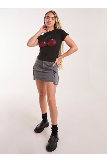 Cherry Embellished T-Shirt