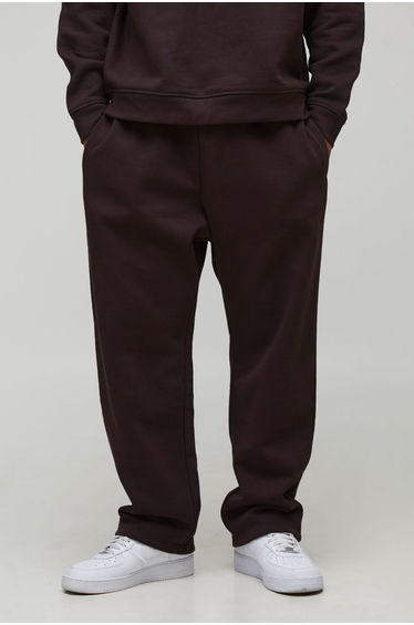 Oversized Drop Crotch Man Heavyweight Joggers - dark brown