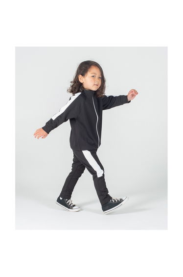 Larkwood Baby Contrast Track Top - Black/White