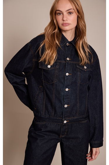 Raw Indigo Oversized Classic Denim Jacket
