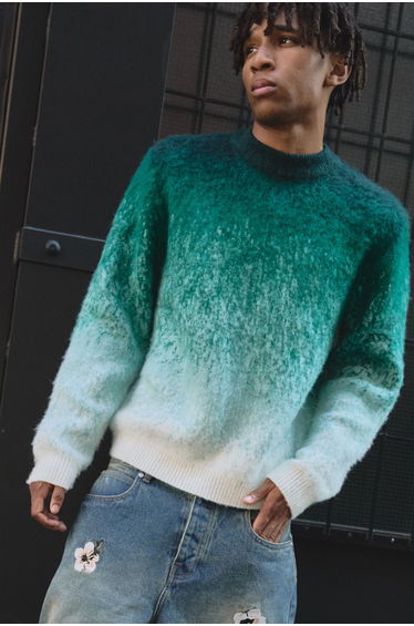 Brushed Ombre Striped Boxy Jumper