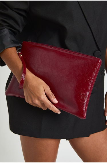 Envelope Clutch Bag - burgundy