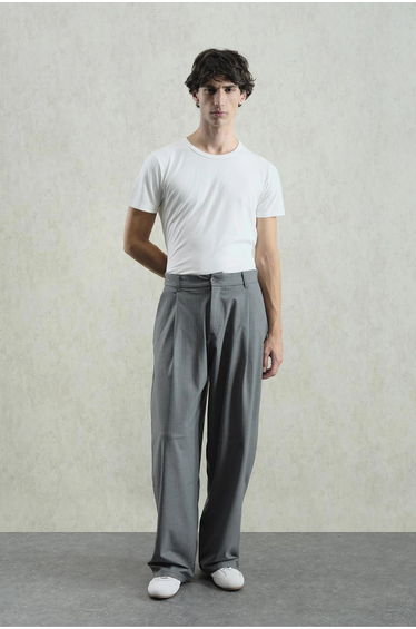 GIESTO Mid Waist Pleated Palazzo Pants