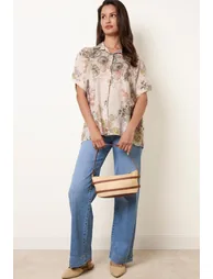 Floral Button Front Shirt