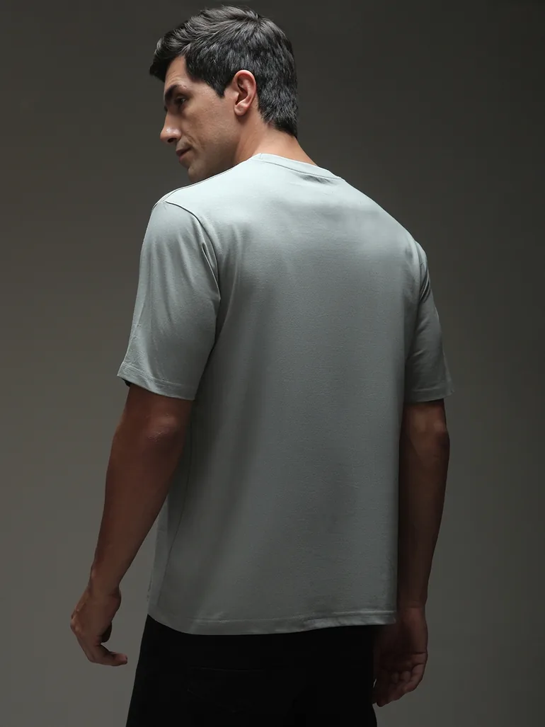 Men Oversized Short Sleeve Printed T-Shirt - 5