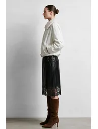 Wool Collar Belted Down Jacket - 3