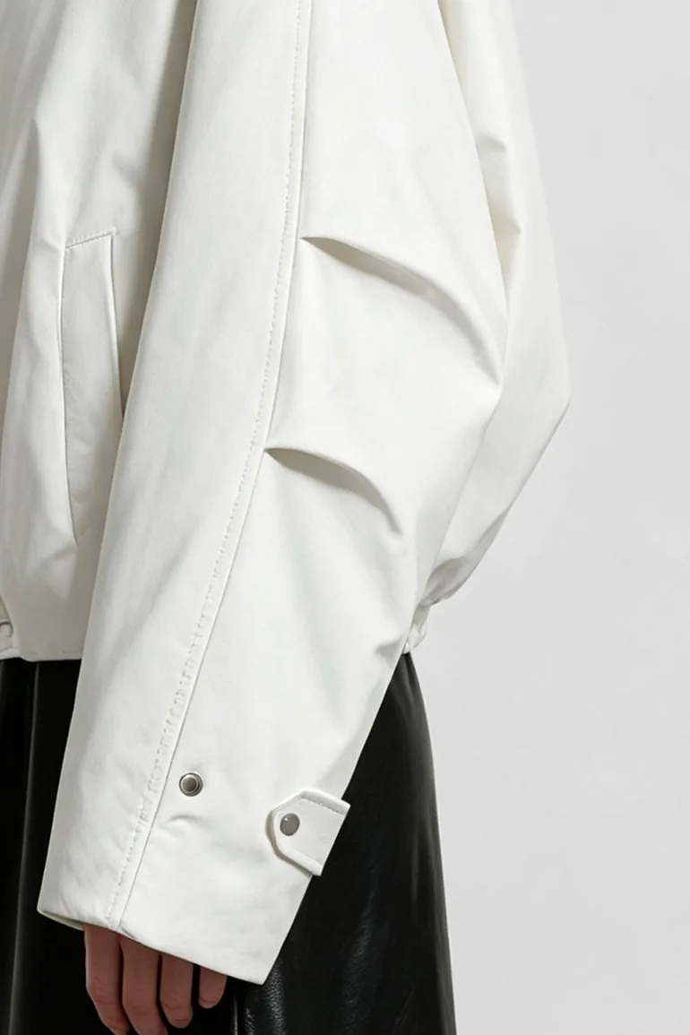 Wool Collar Belted Down Jacket - 4