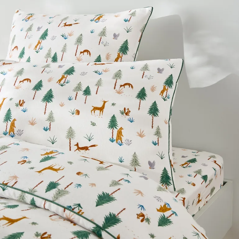 Grizzly Animal Print Flannel Child's Pillowcase - 2